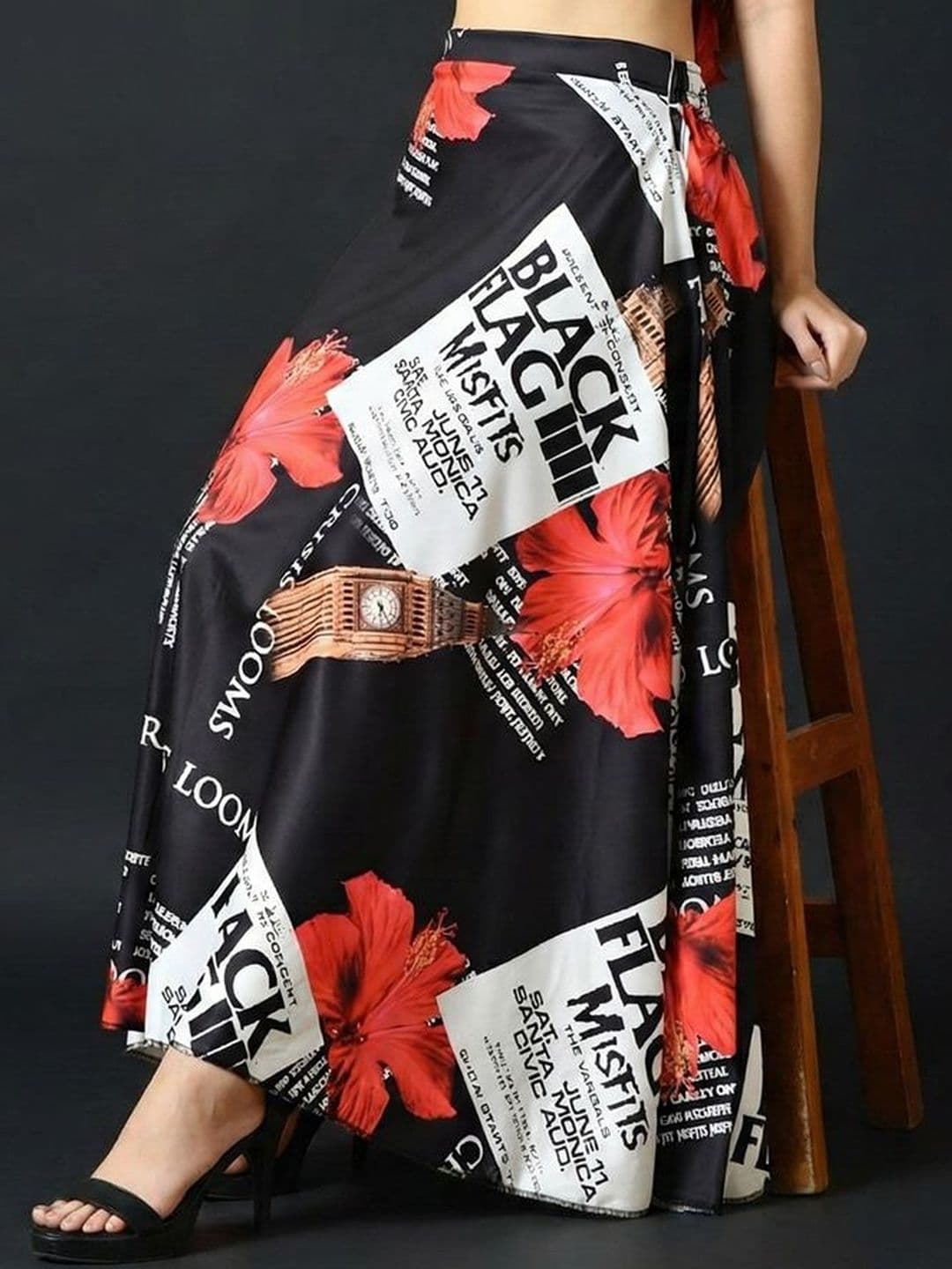 Vagisha Printed Flared Maxi Skirts - view 1