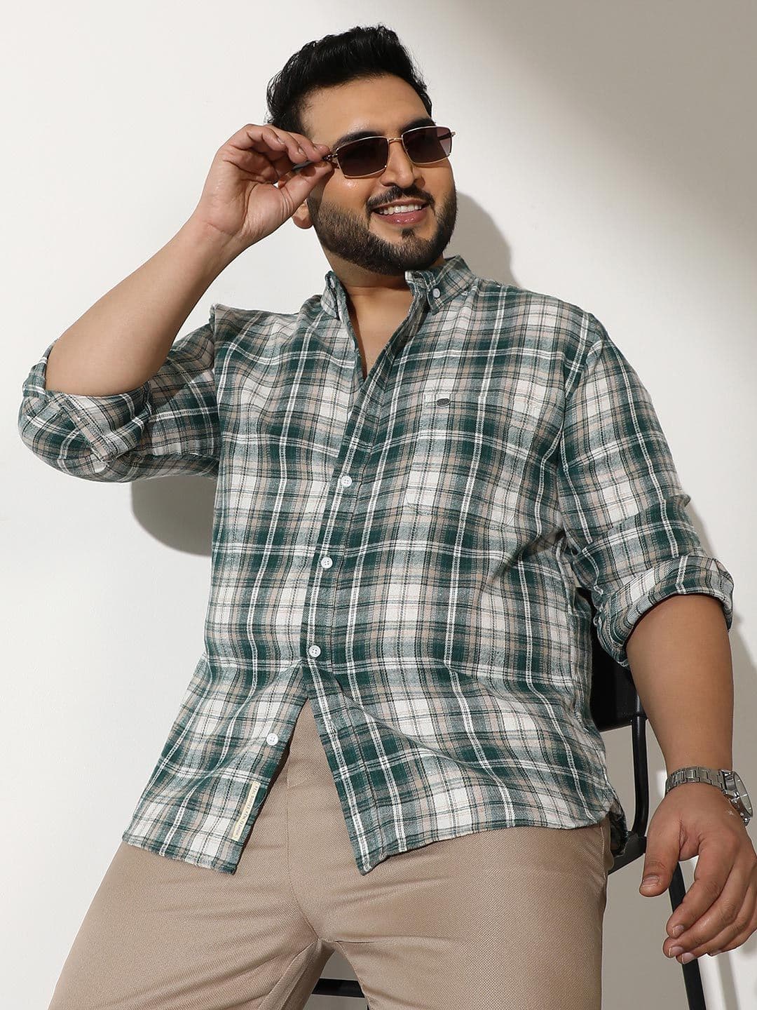 Instafab Plus Men Comfort Checked Casual Shirt - view 1