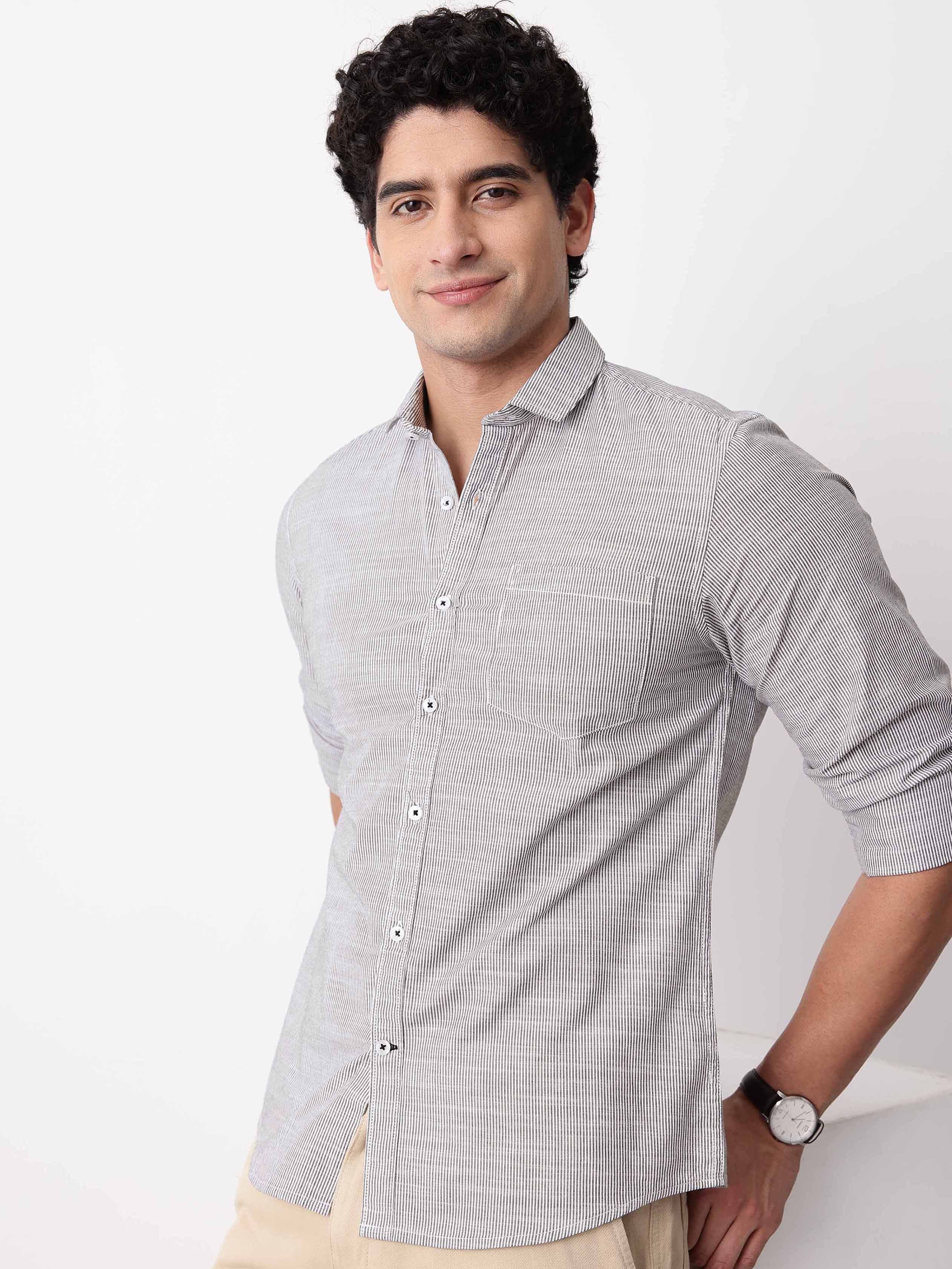 Mast & Harbour Slim Fit Checked Cotton Linen Casual Shirt - view 1
