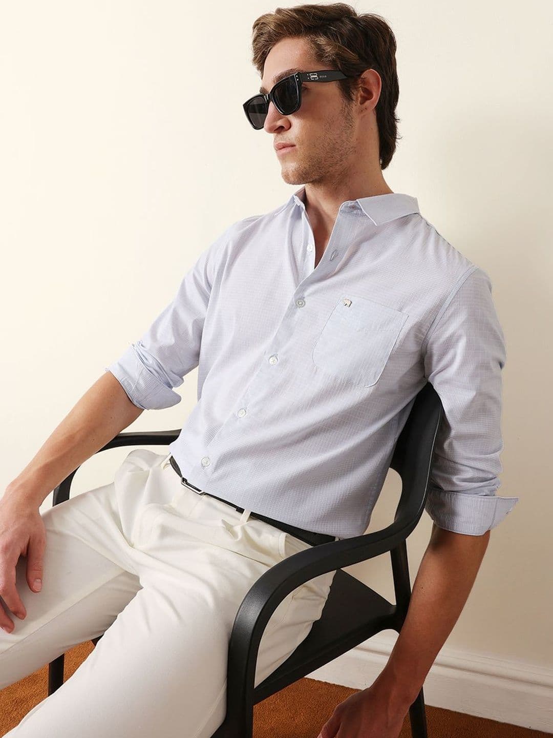 THE BEAR HOUSE Men Cotton Slim Fit Micro Checks Casual Shirt - view 1