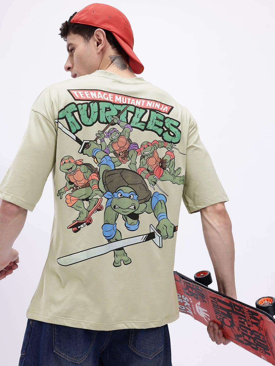 Kook N Keech Turtles Humor & Comic Printed Pure Cotton Oversized Fit T-shirt - view 1