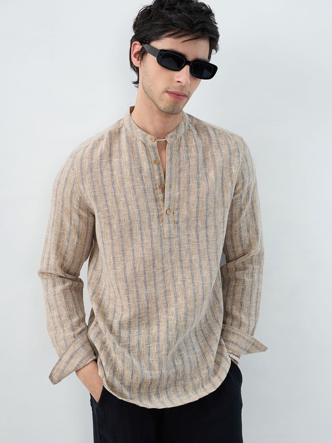VASTRADO Men Striped Kurta - view 1