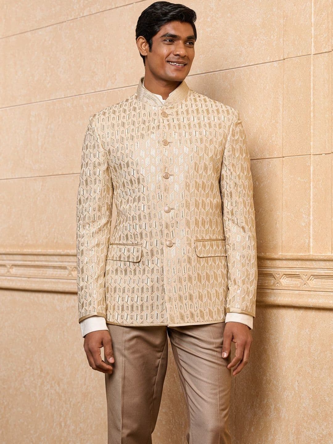 Tasva Printed Woven Nehru Jackets - view 1