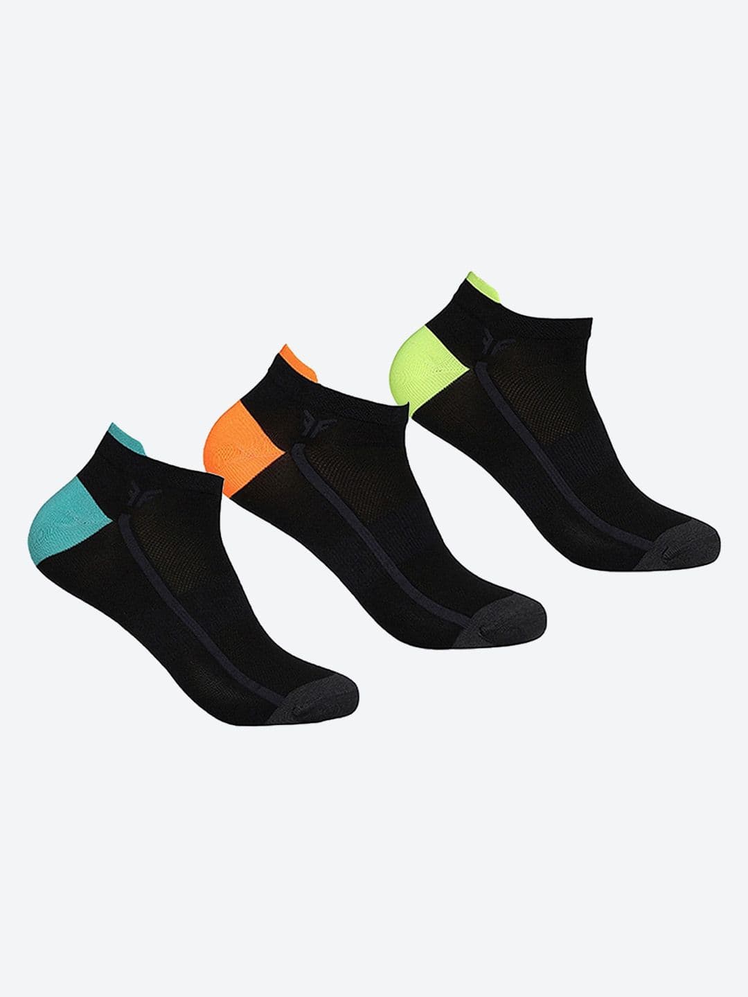 FOOTONS Low-Ankle Polyester Rapid-Dry & Comfort Fit Black Socks (Pack of 3) - view 1