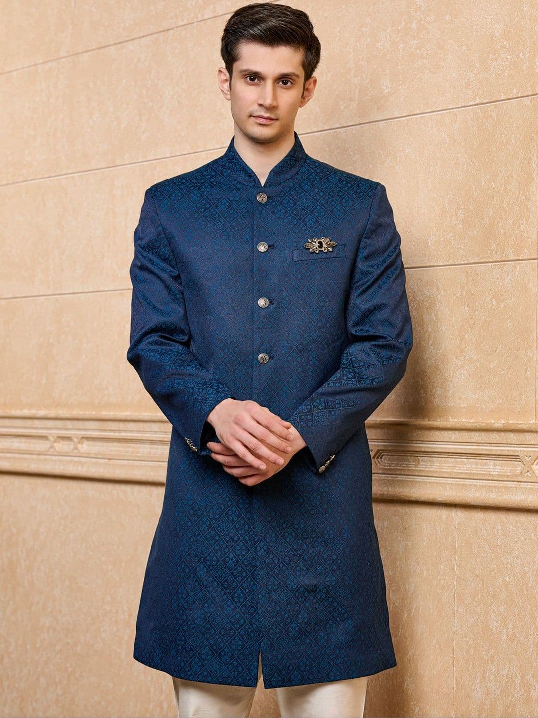 Tasva Self-Designed Sherwani - view 1