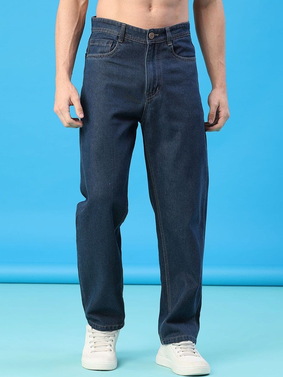 V-Mart Men Regular Fit Mid-Rise Stretchable Jeans - view 1