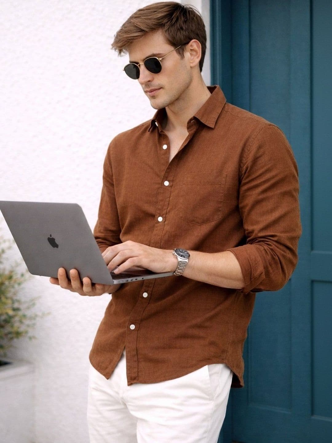 HERE&NOW Men Smart Casual Shirt