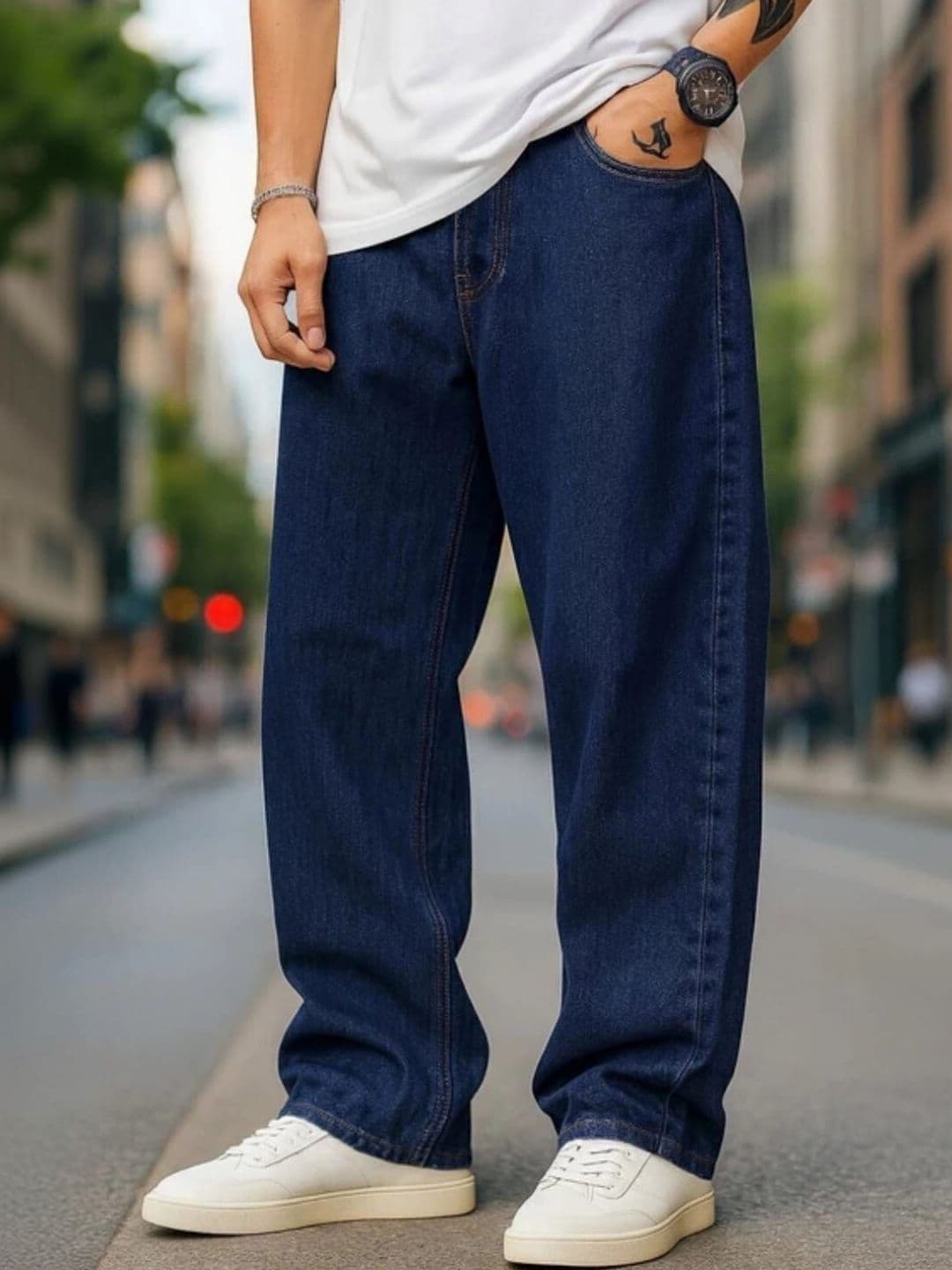 BAESD Men Relaxed Fit High-Rise Stretchable Jeans - view 1