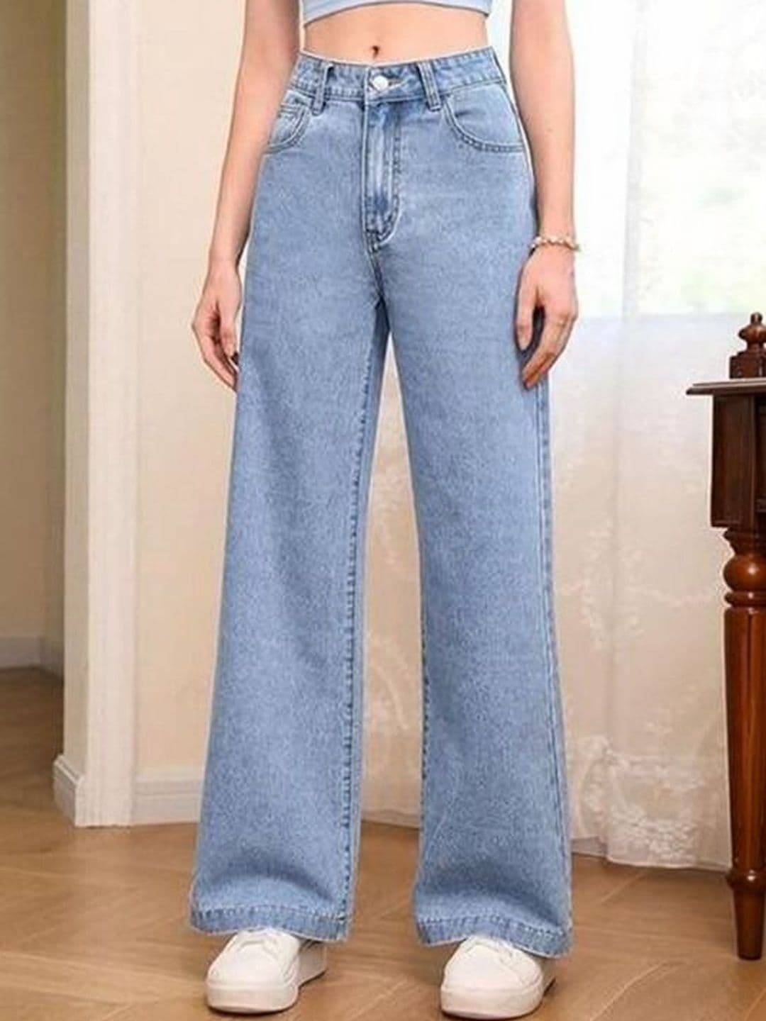 AKACY Women Jean Straight Fit High-Rise Light Fade Stretchable Jeans - view 1