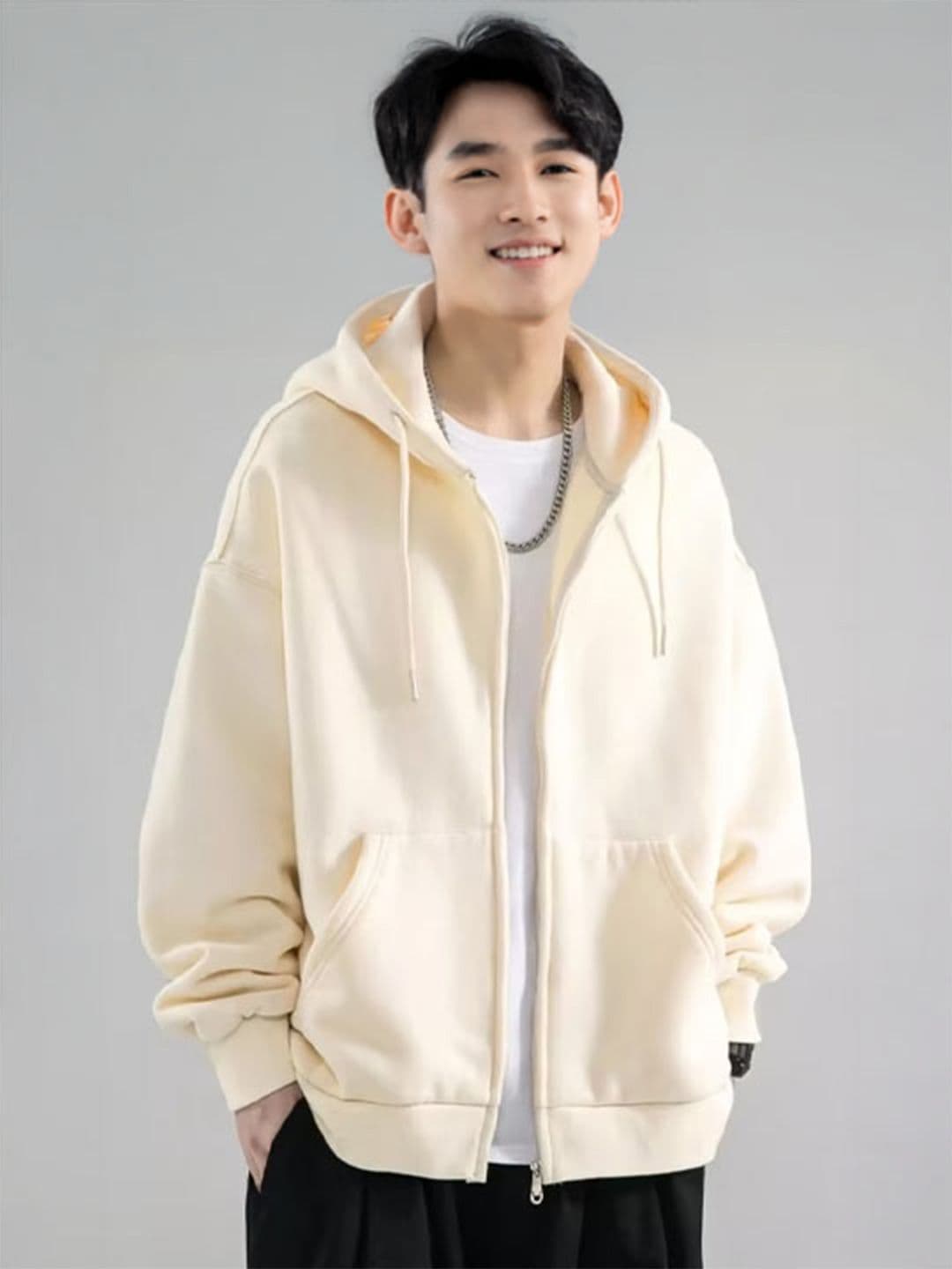 StyleCast Men Hooded Solid Bomber Jacket - view 1