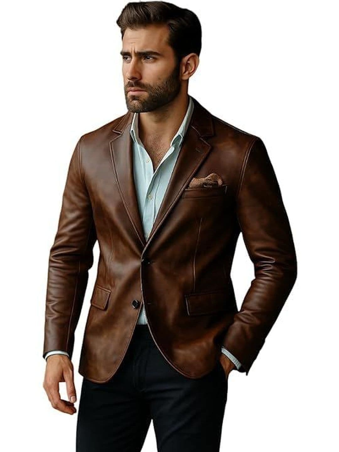 Ompraksh Fasion Men Leather Jacket - view 1