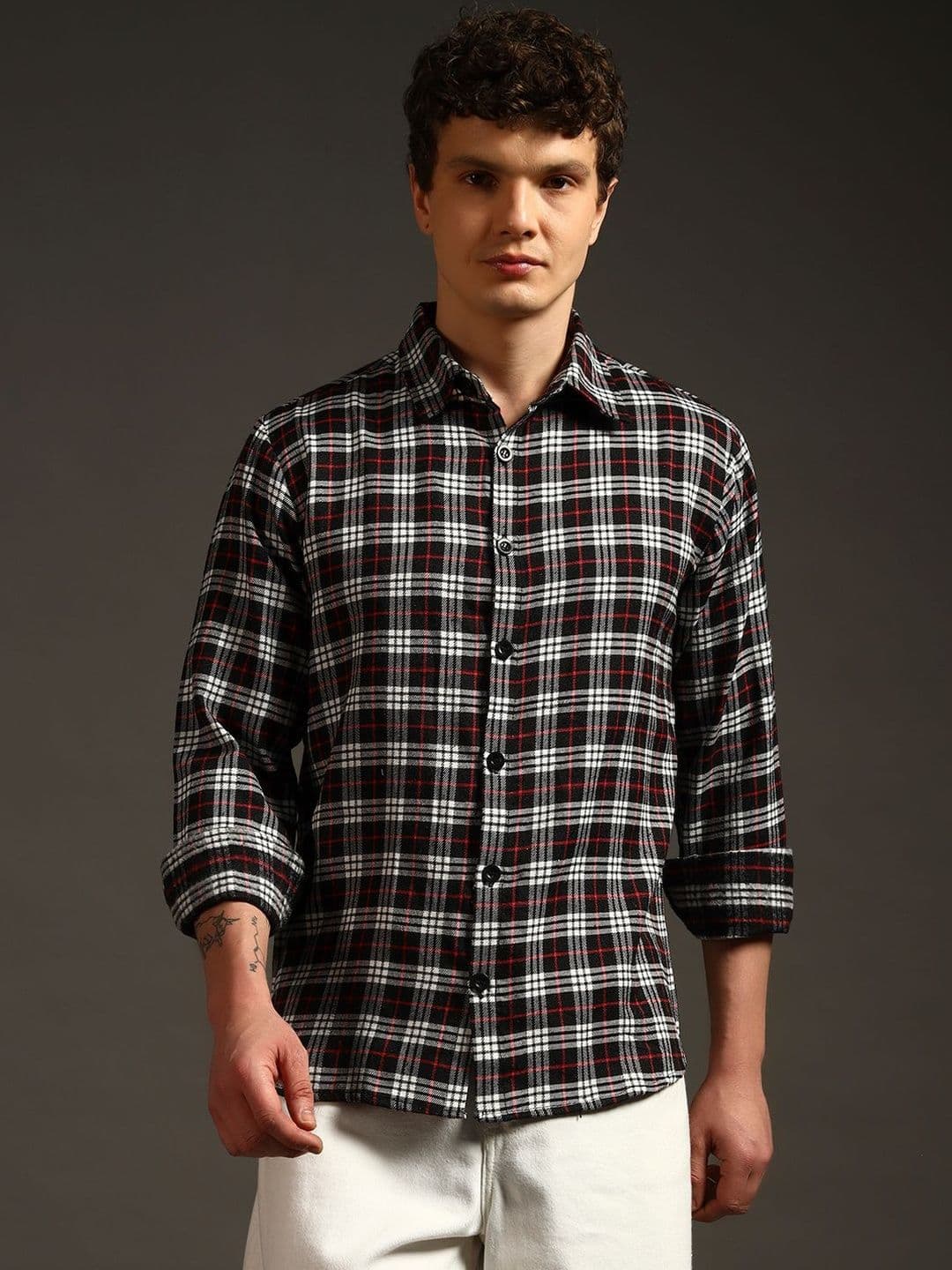 Swaggish Men Tartan Checks Checked Casual Shirt - view 1