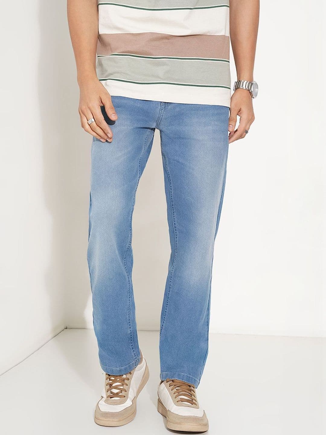 SF JEANS by Pantaloons Men Slim Fit Mid-Rise Light Fade Jeans - view 1
