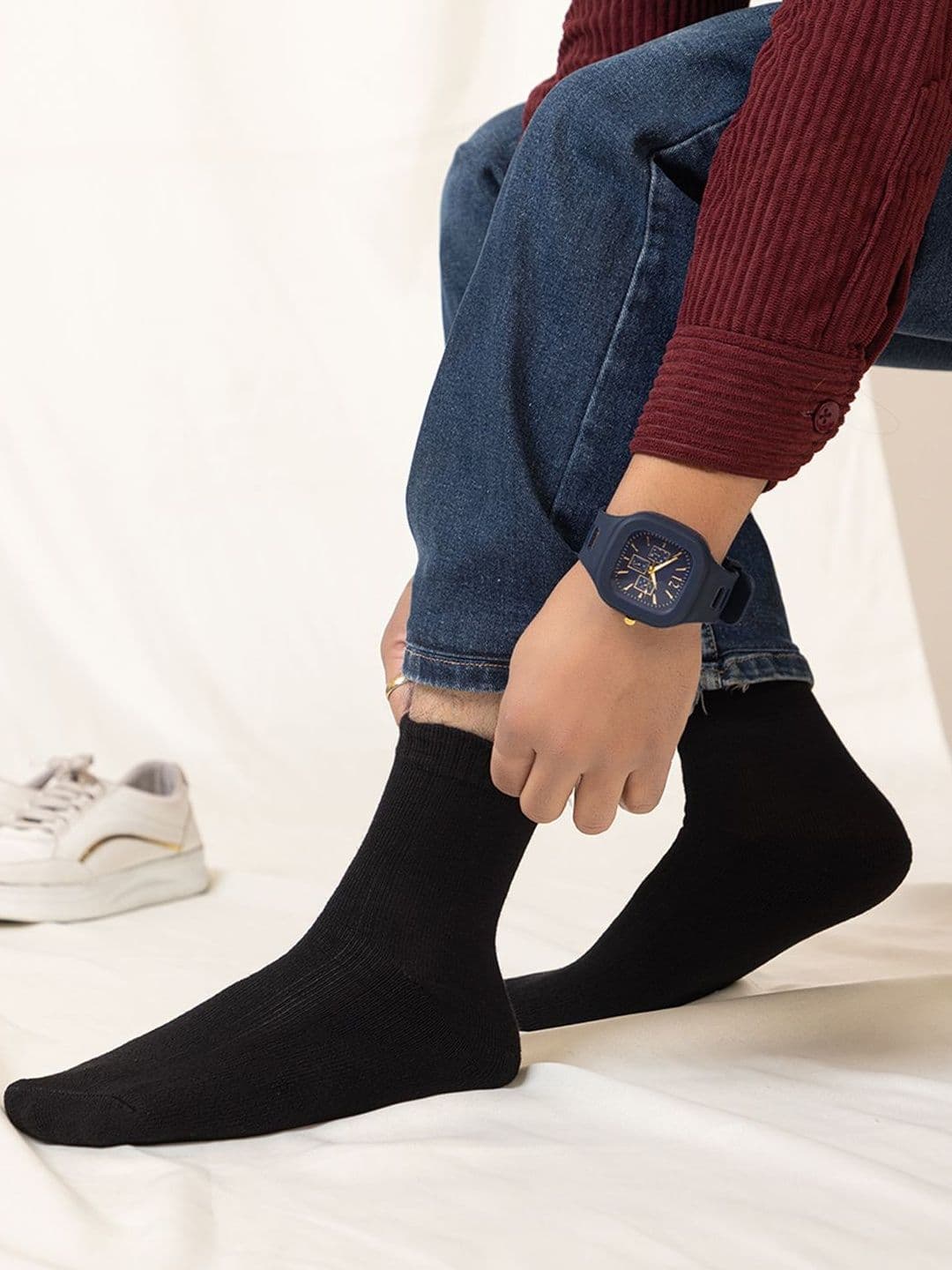 ARMISTO Pure Cotton Calf-Length Socks - view 1