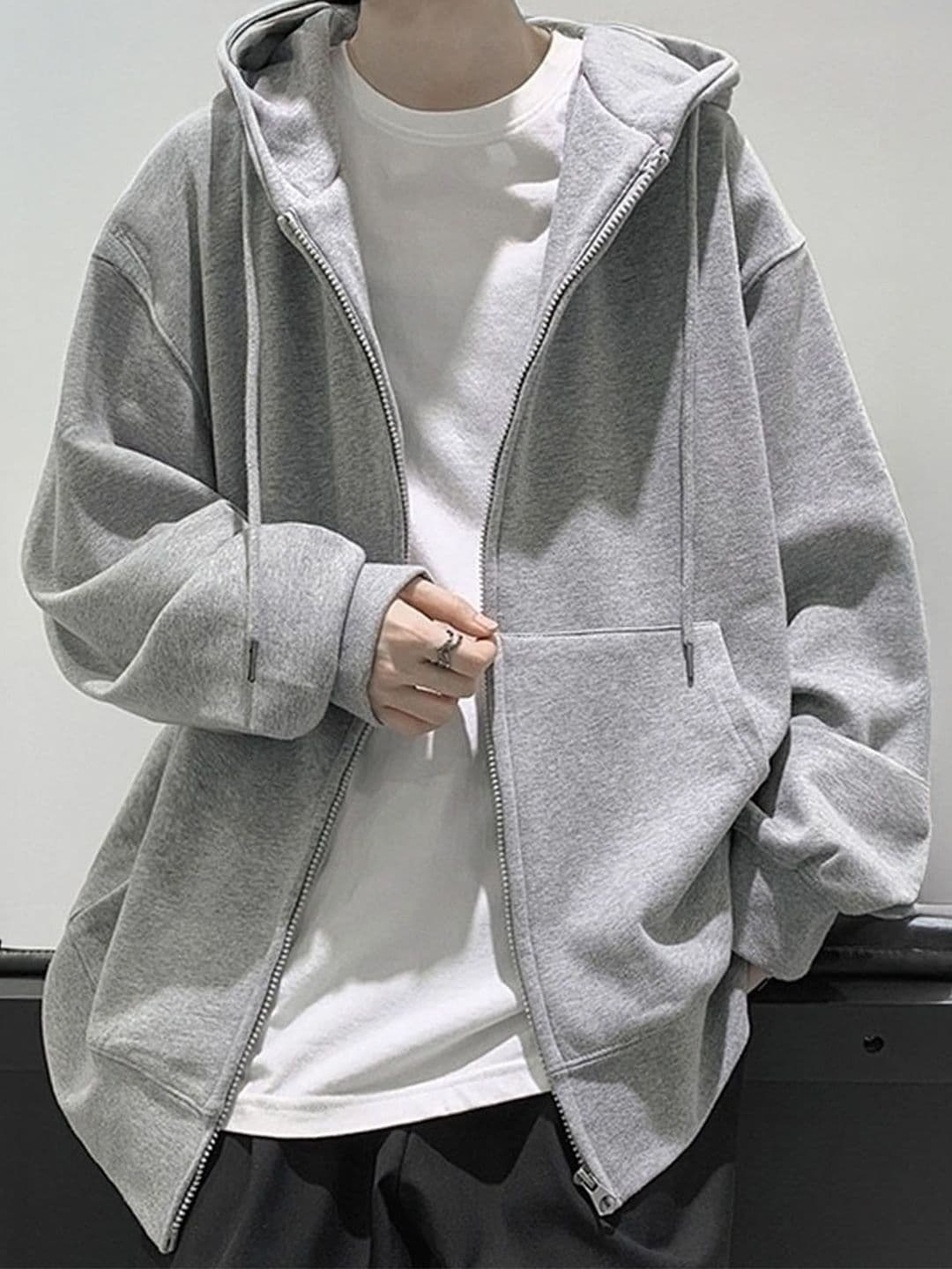 StyleCast Men Hooded Solid Bomber Jacket - view 1