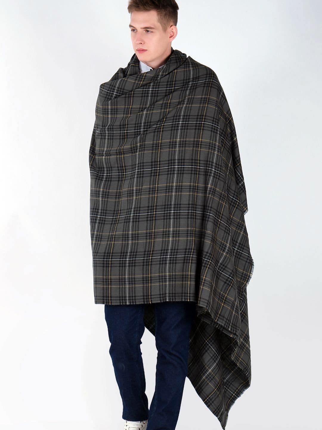 Mast & Harbour Men Checked Scarf - view 1
