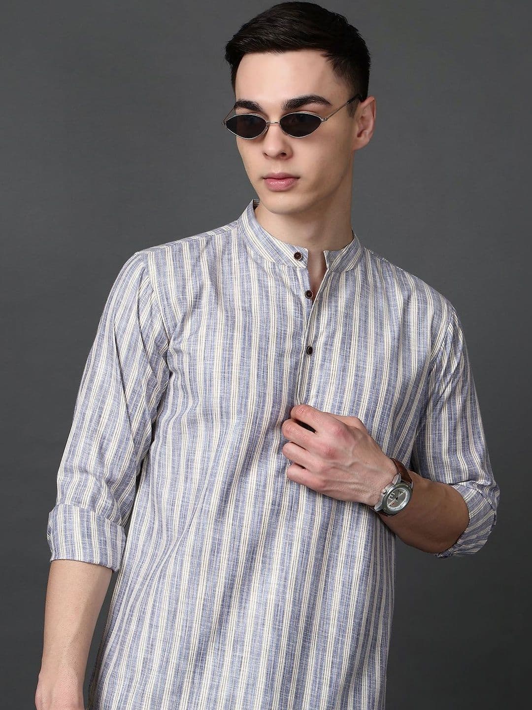 Jompers Men Striped Kurta - view 1