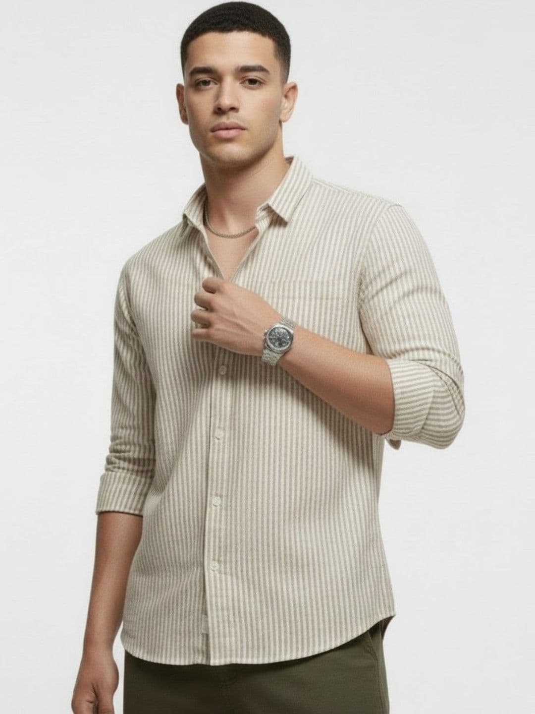glitchez Men Classic Striped Casual Shirt - view 1