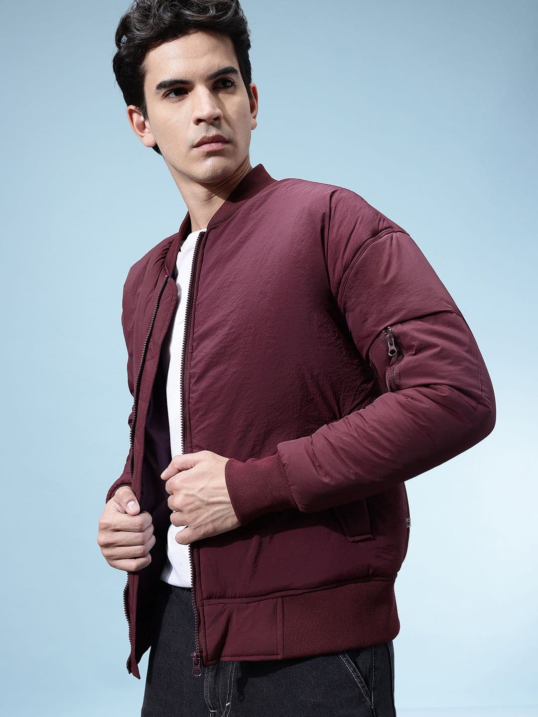 glitchez Zip Detail Bomber - view 1