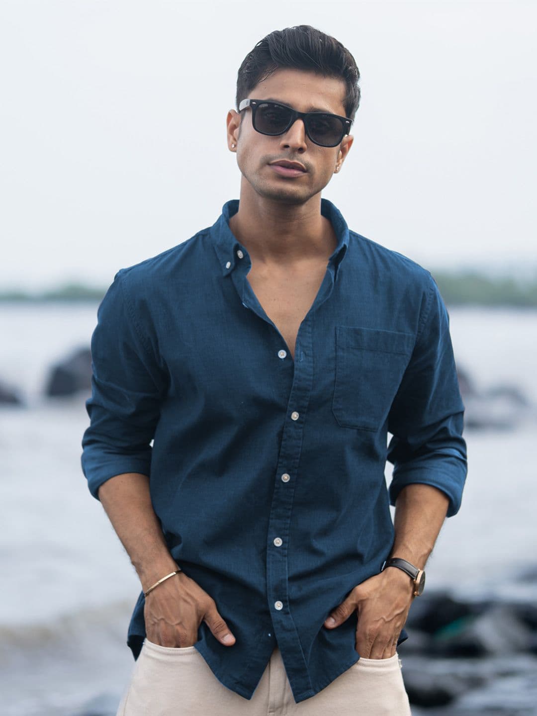 Powerlook Linen Blend Lyocell Long Sleeves Shirt - view 1
