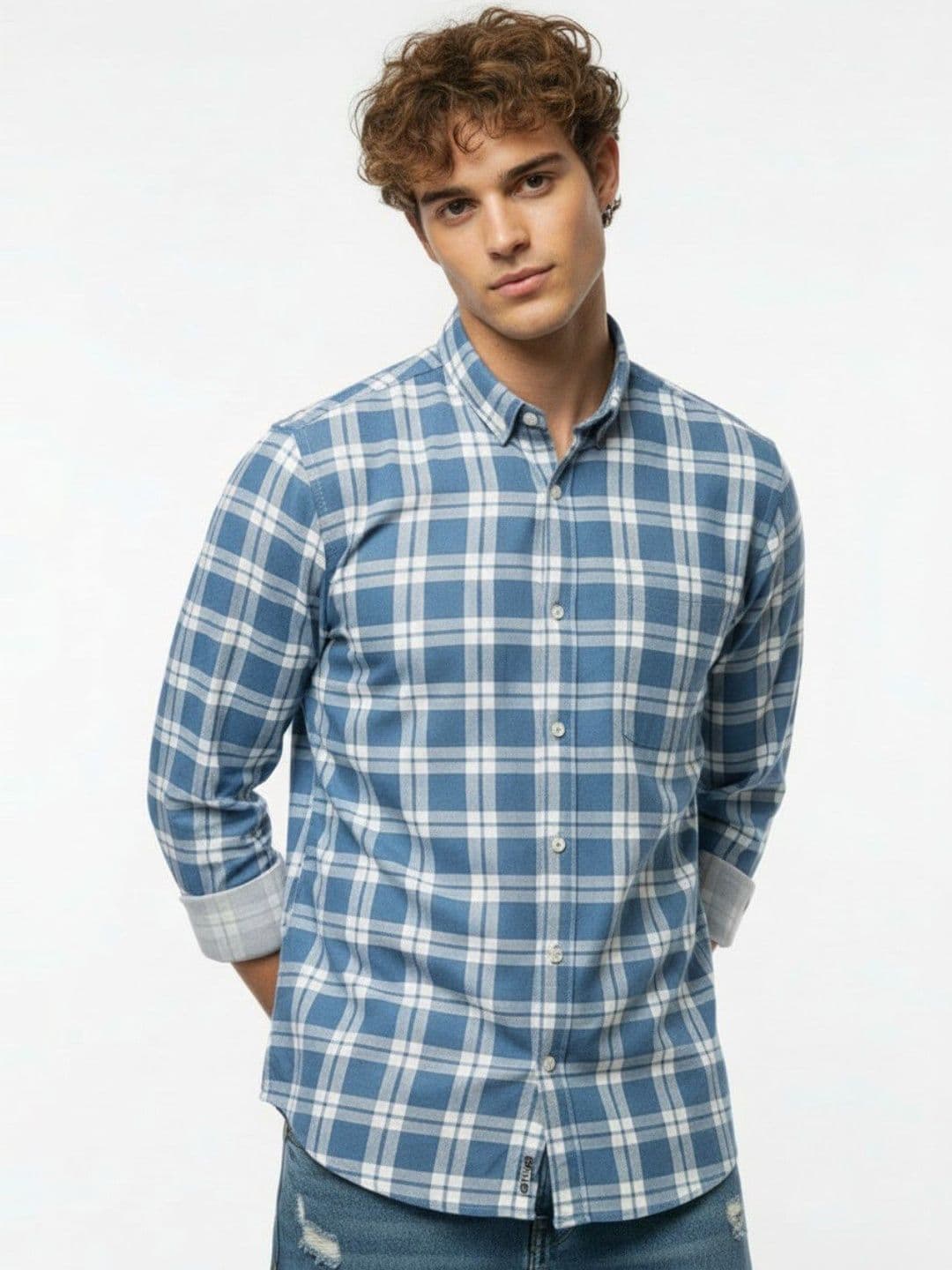 glitchez Men Classic Checked Casual Shirt - view 1