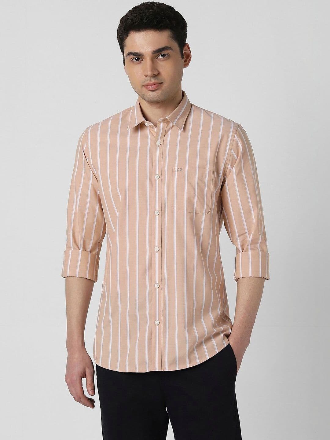 Peter England Casuals Men Slim Fit Striped Casual Shirt - view 1
