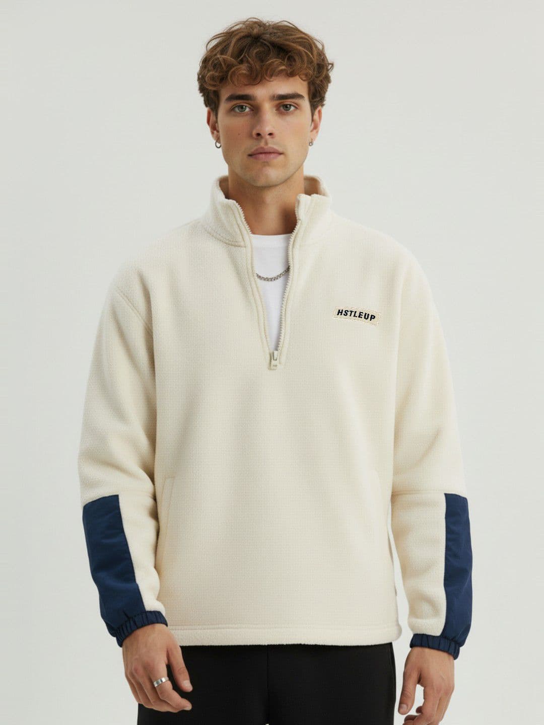 glitchez Mock Collar Sherpa Sweatshirt - view 1