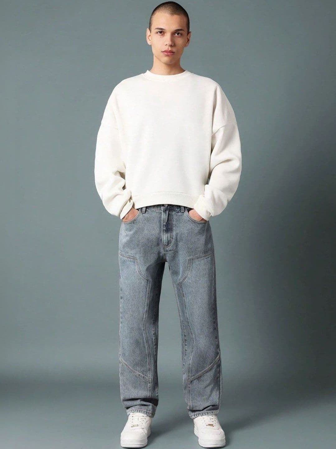 LERIYA FASHION Men Relaxed Fit Mid-Rise Light Fade Stretchable Jeans - view 1