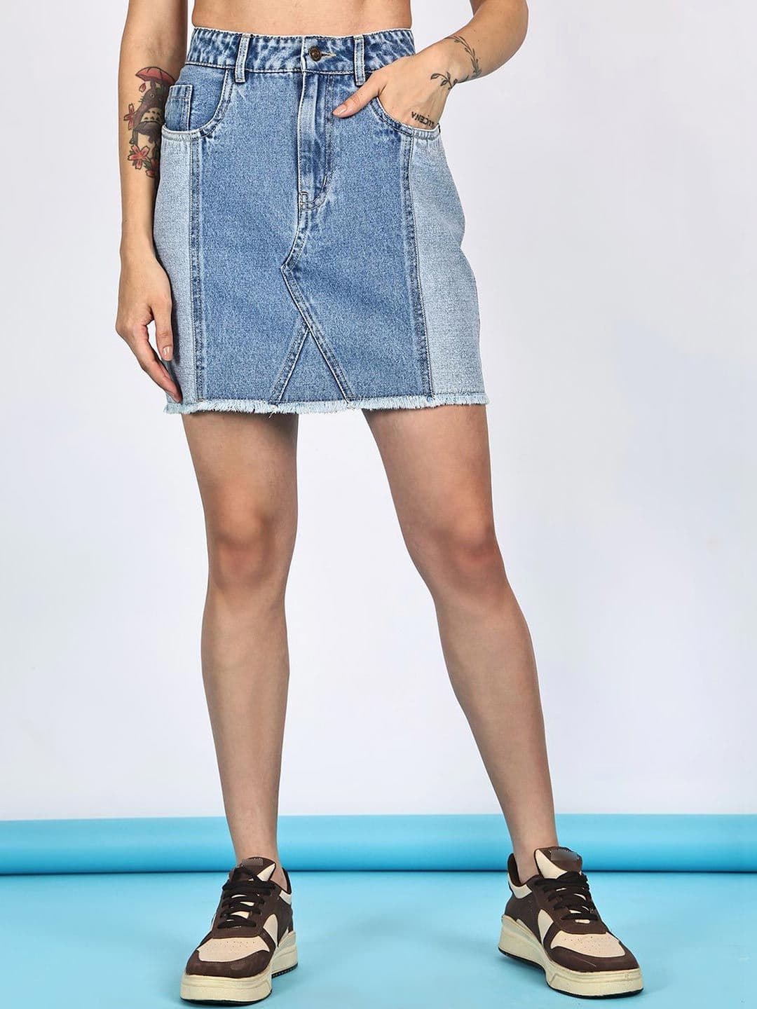 Mast & Harbour Cotton Mini A-Line Skirt - view 1