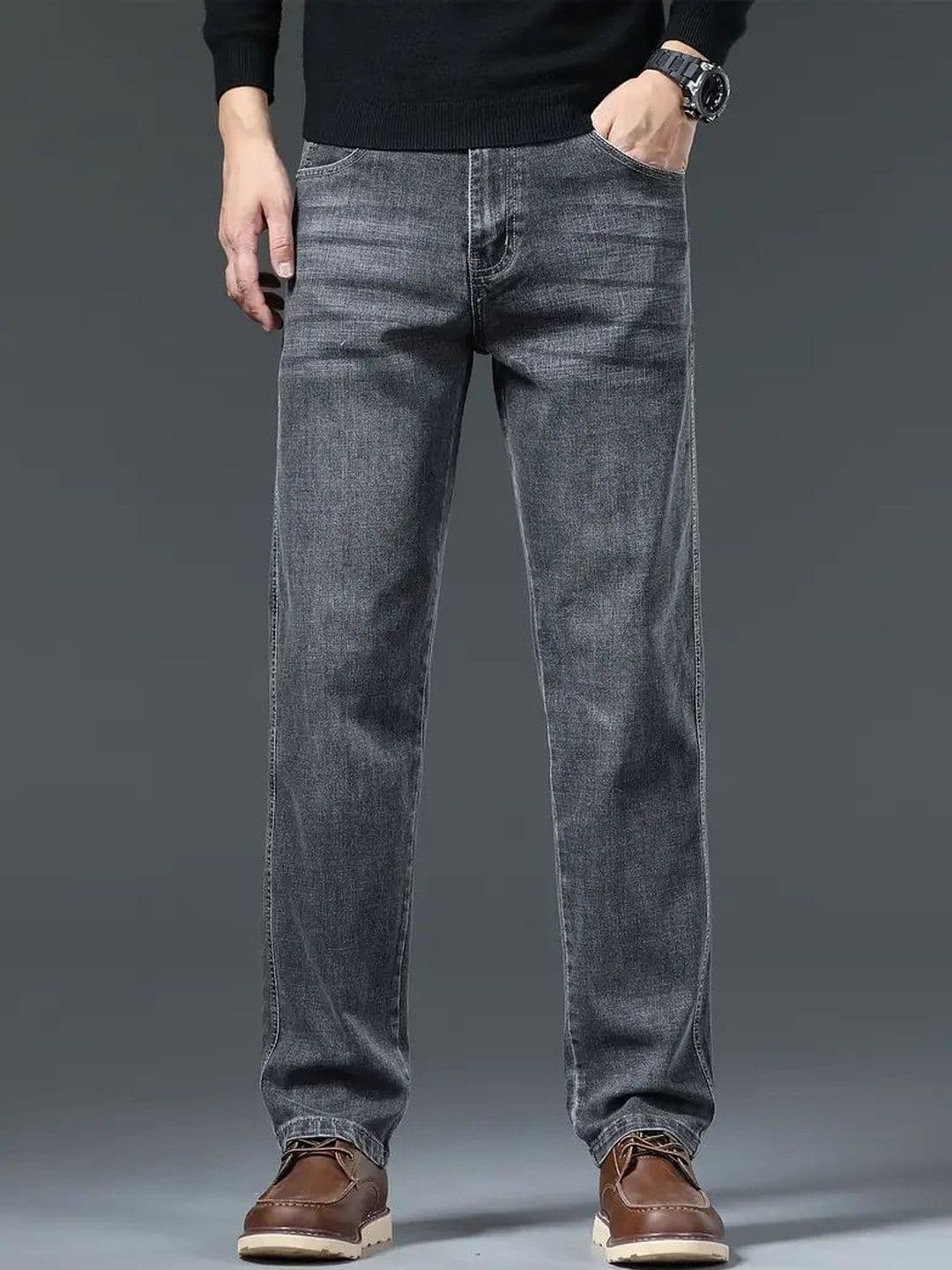 LERIYA FASHION Men Relaxed Fit High-Rise Light Fade Stretchable Jeans - view 1