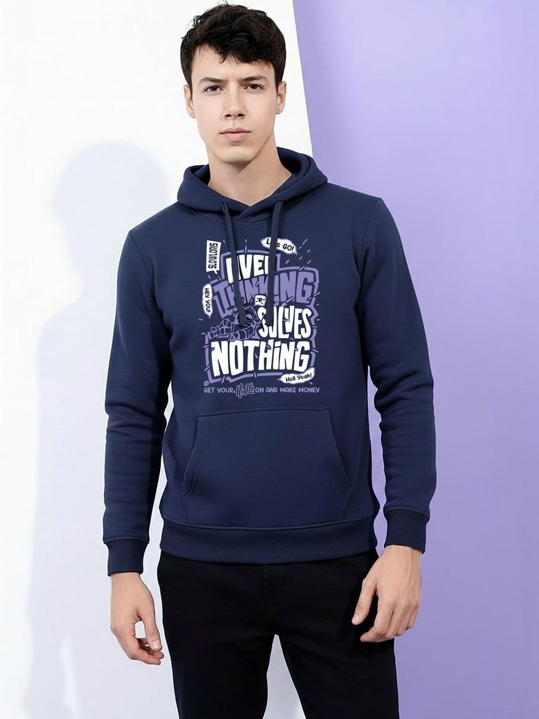 CRYPTIC Men Printed Hooded Sweatshirt - view 1