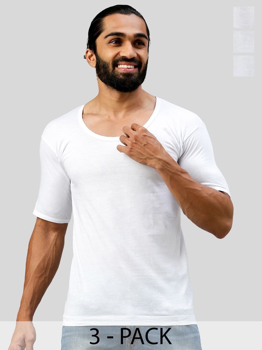AMUL COMFY Men Pack Of 3 Cotton InnerWear Vests - view 1