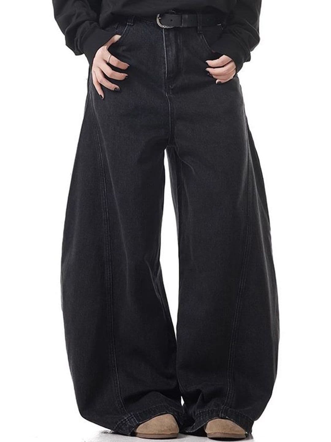 StyleCast x Revolte Men Wide Leg Mid-Rise Jeans - view 1