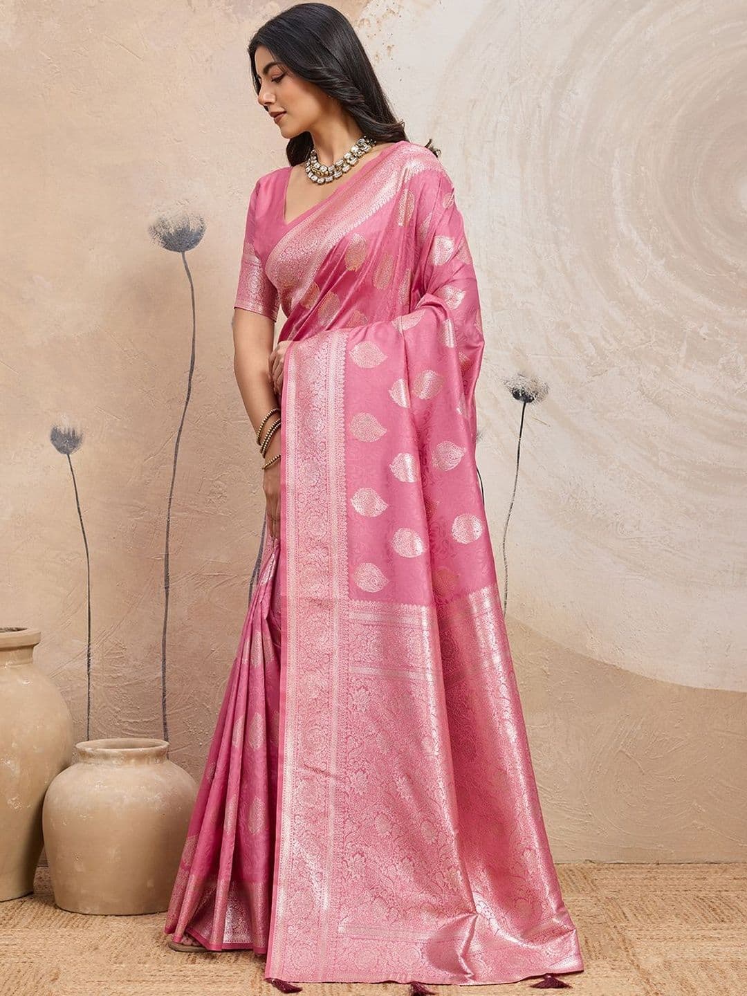 PBS PRINTS Woven Design Zari Art Silk Heavy Work Banarasi Saree - view 1