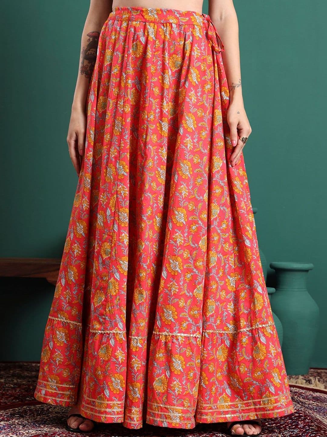 CHARMANT Printed Flared Maxi Skirts - view 1