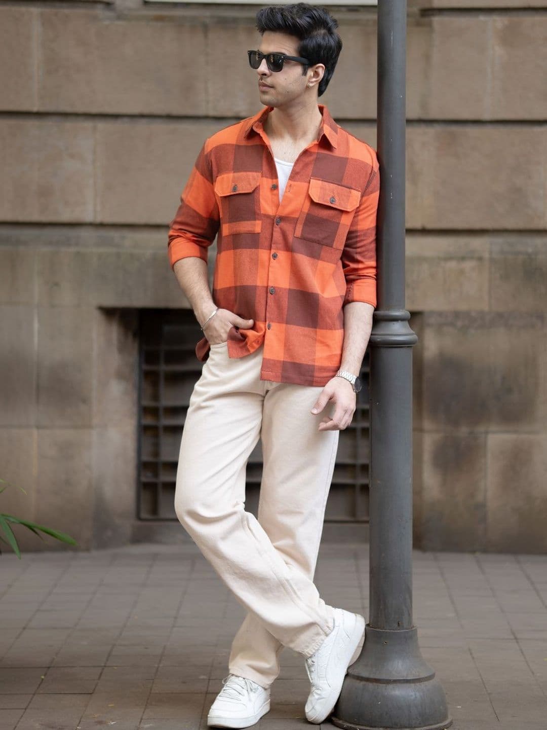Powerlook Checks Tartan Cotton Long Sleeves Shirt - view 1