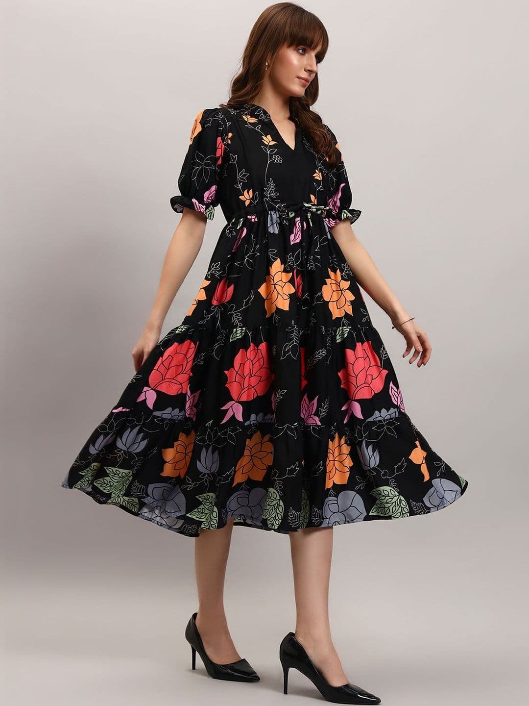 Raiyani Fashion Women Floral Printed Floral Crepe Kurta - view 1