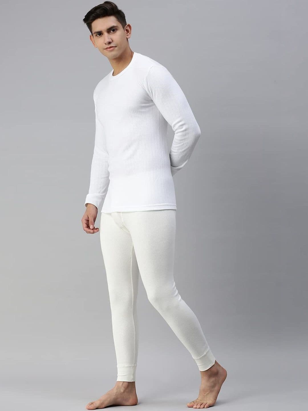 AMUL COMFY Ribbed Round Neck Thermal Tops - view 1