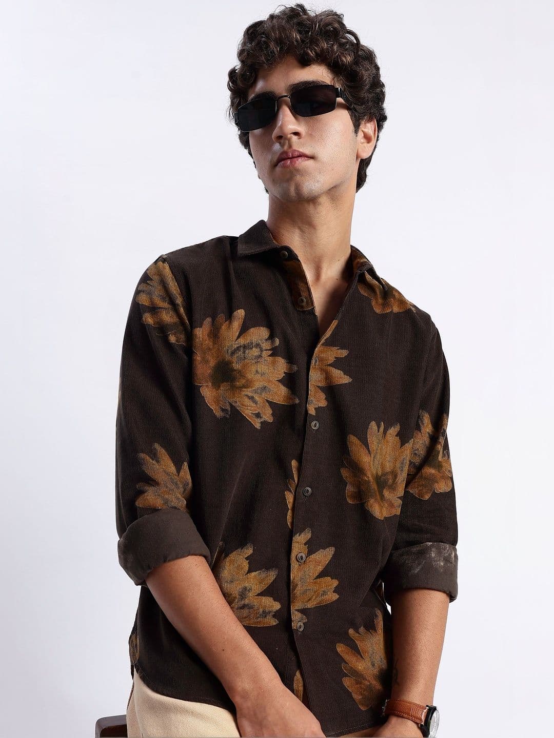 HERE&NOW Men Slim Fit Floral Printed Casual Shirt - view 1