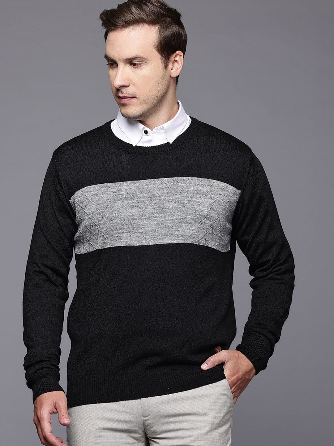 Raymond Striped Wool Blend Pullover - view 1