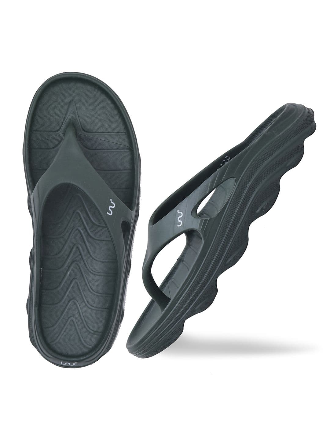 Doubleu Men Olive Green EVA Thong Flip-Flops - view 1