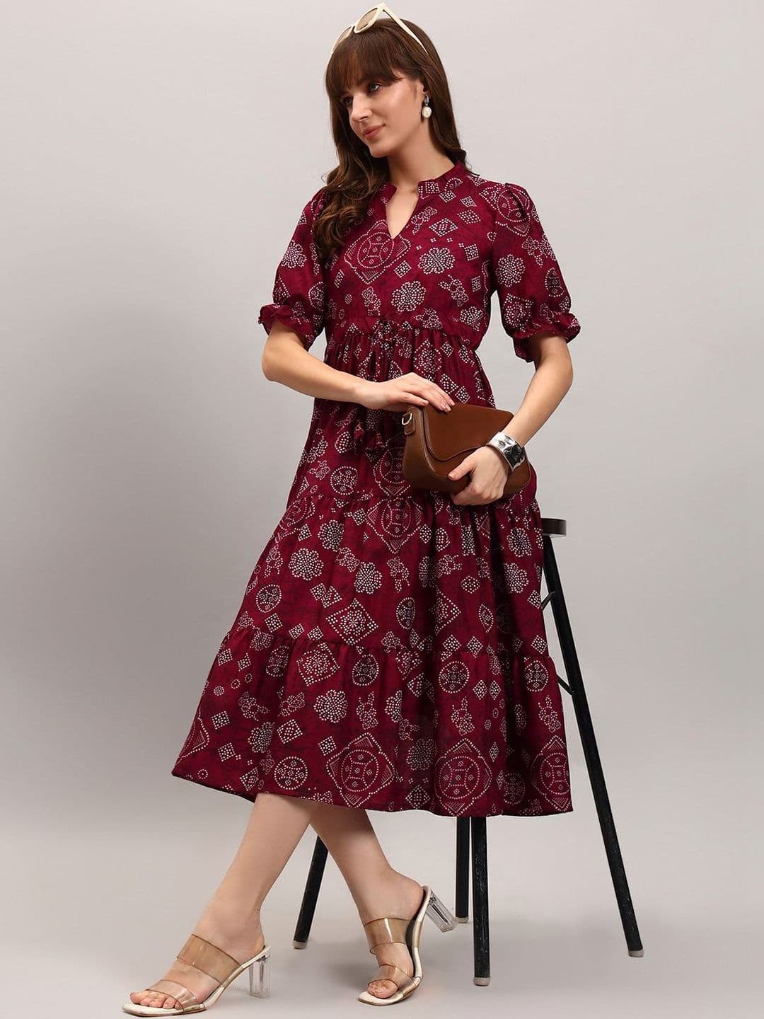 Femvy Women Ethnic Motifs Printed Indie Prints Crepe Kurta - view 1