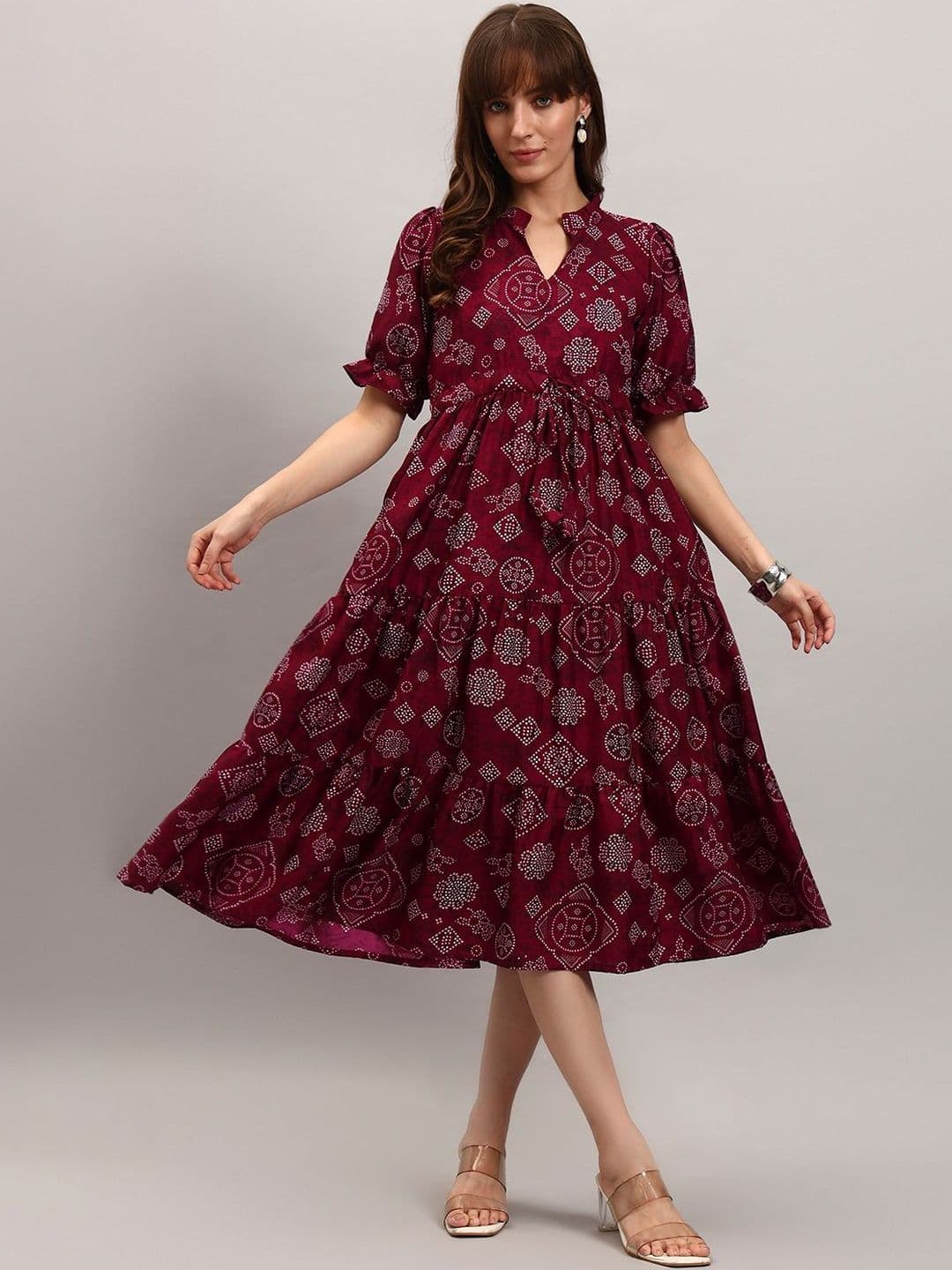 Femvy Women Ethnic Motifs Printed Indie Prints Crepe Kurta - view 1