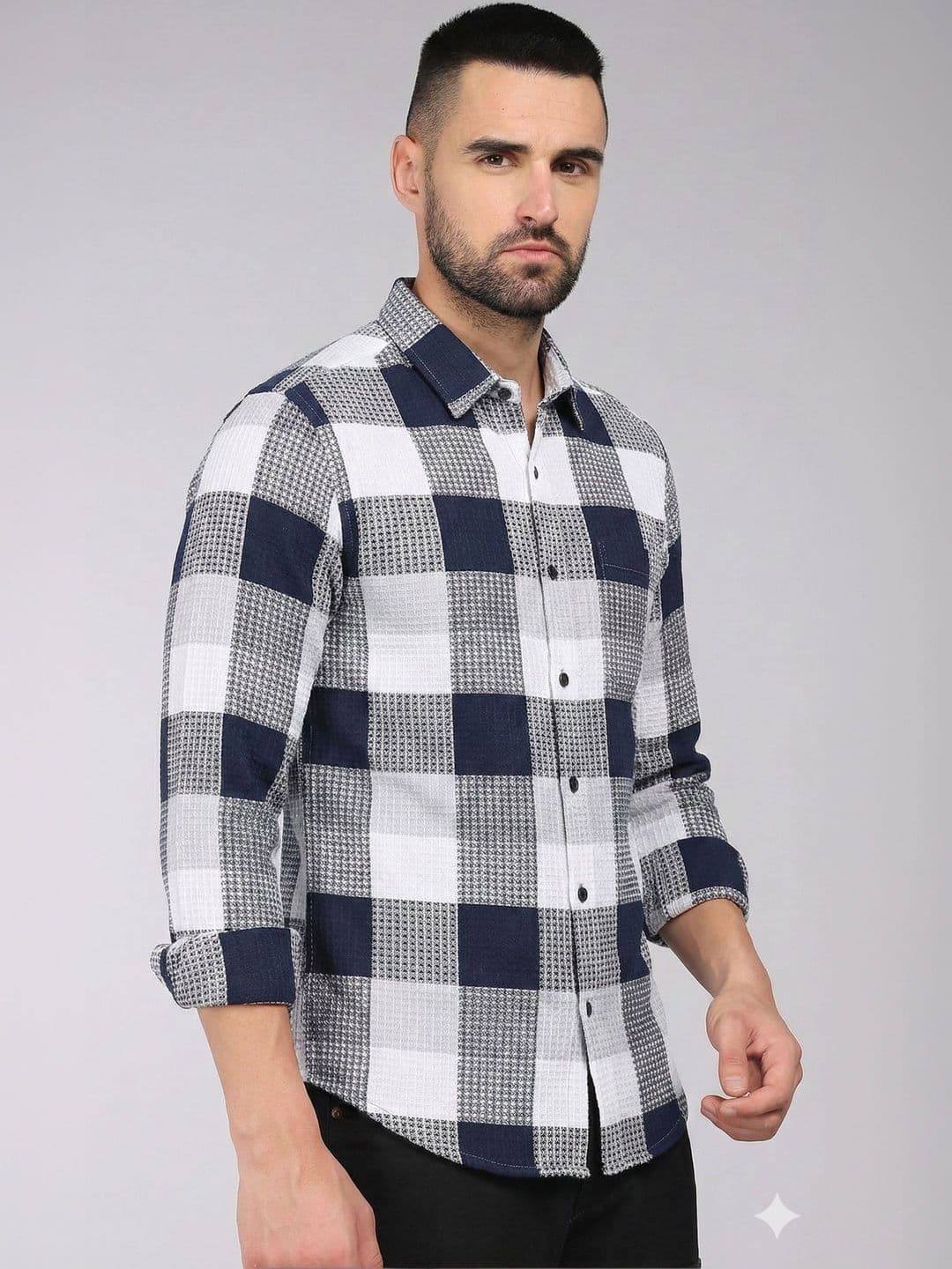 COMBRAIDED Men Buffalo Checks Checked Casual Shirt - view 1