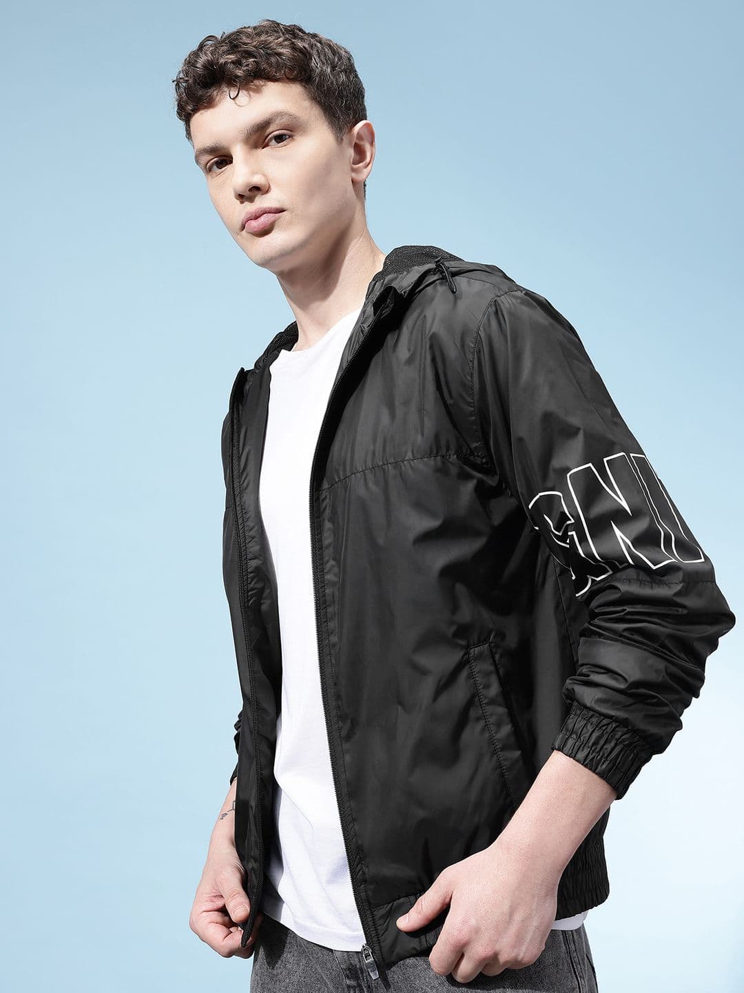 glitchez Hooded Windcheater Jacket - view 1