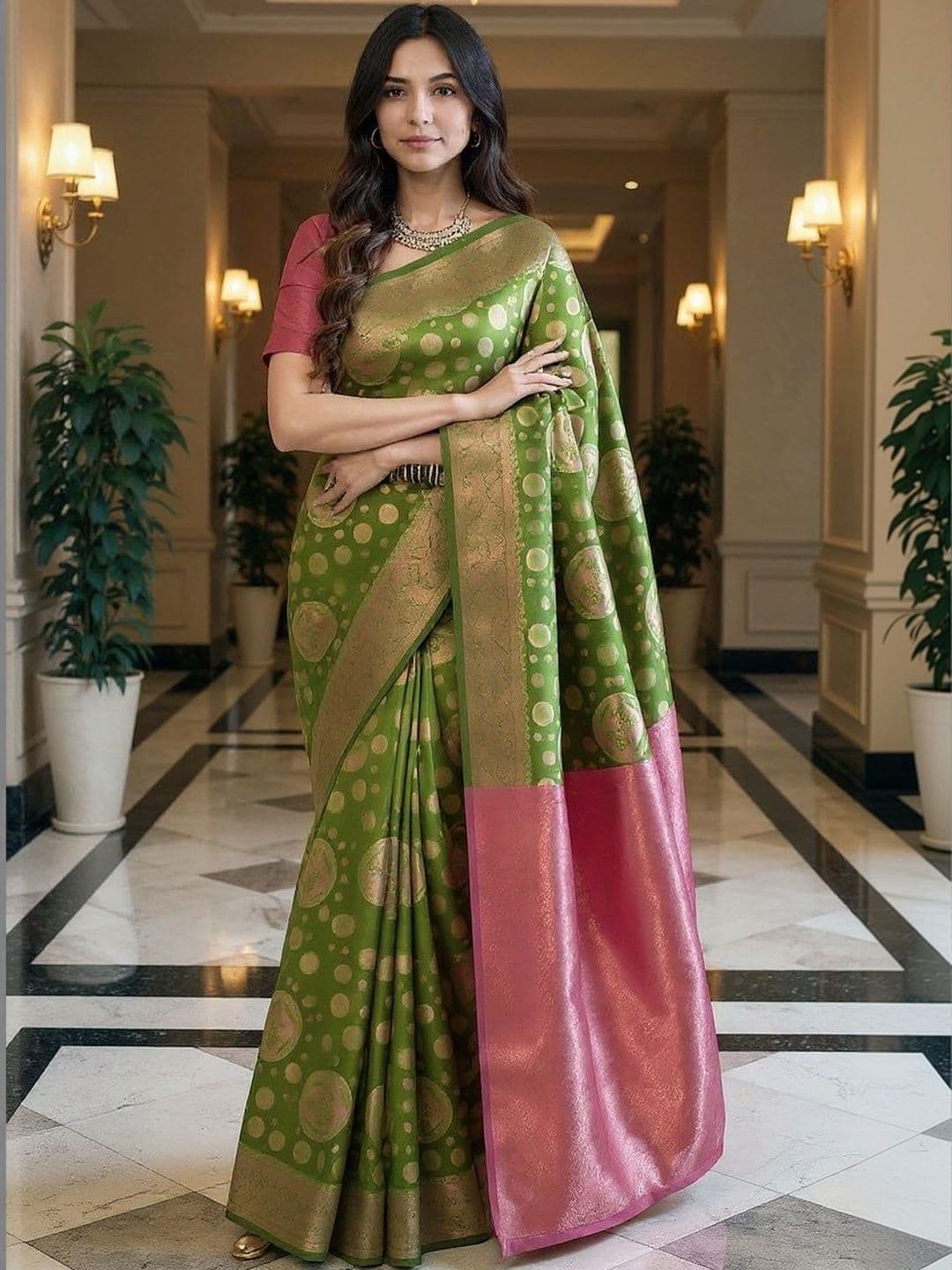 Moda Rapido Woven Design Zari Art Silk Heavy Work Saree - view 1
