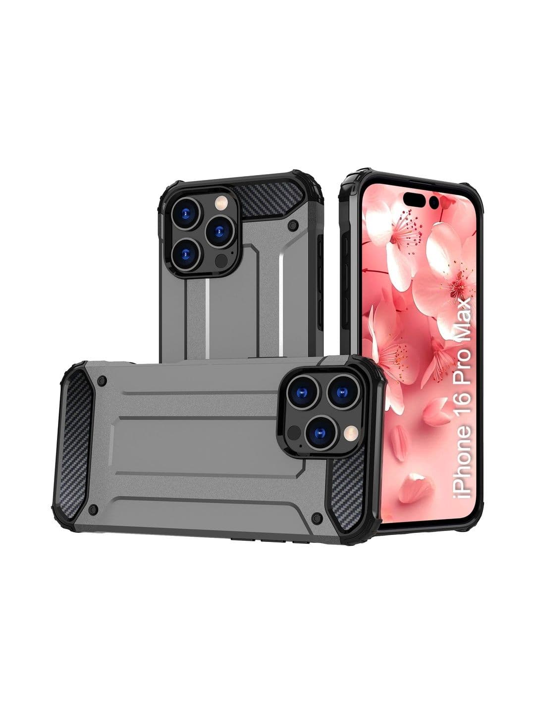 Luxury Kase Solid Printed iPhone 16 Pro Max Back Case Mobile Accessories