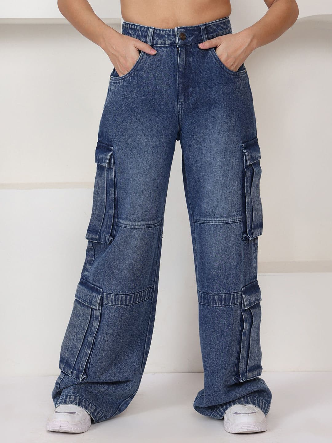 PUELLA Women Women Baggy Fit High Rise Light Fade Jeans - view 1