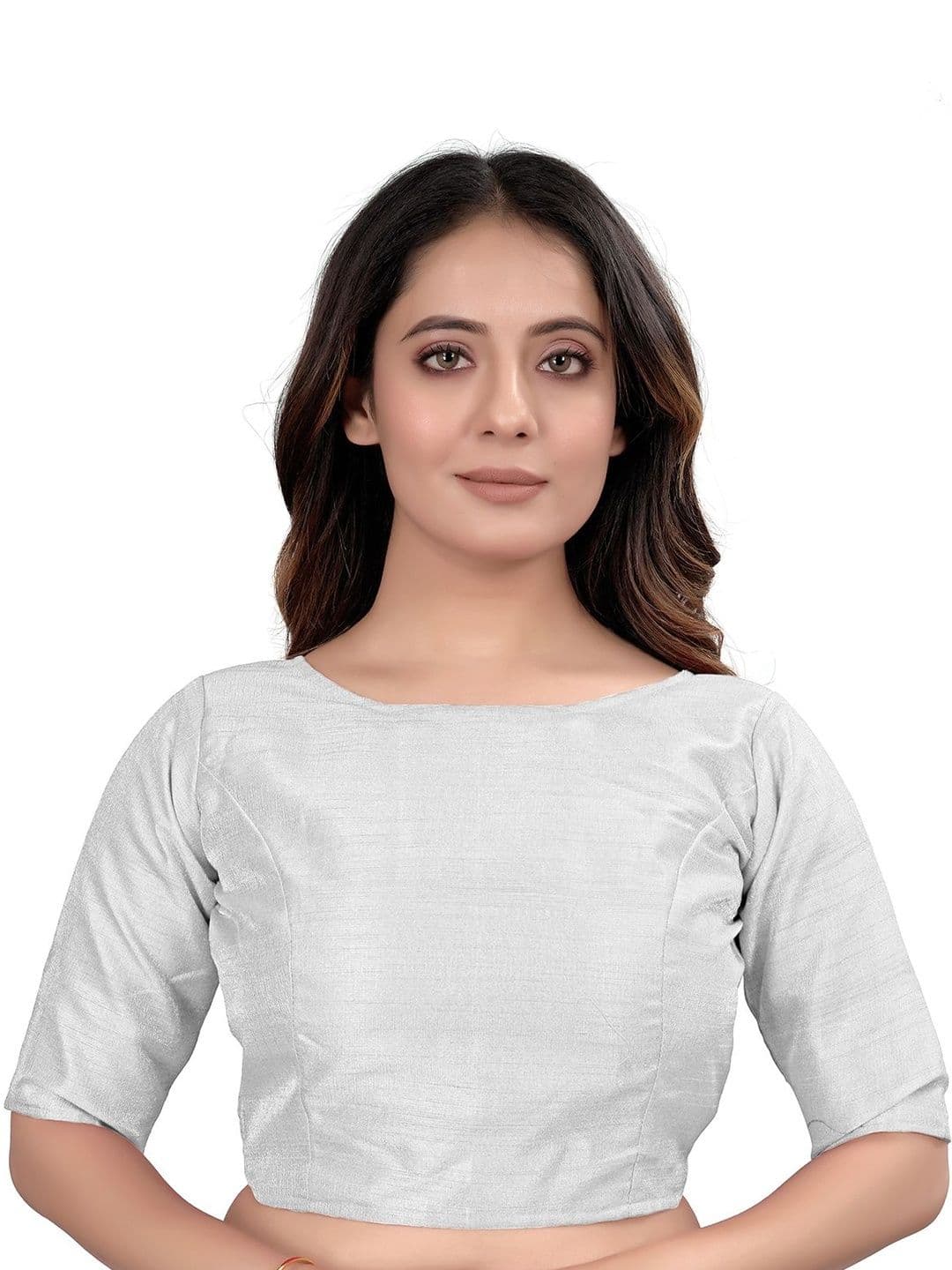 PUJIA MILLS Boat Neck Padded Saree Blouse - view 1