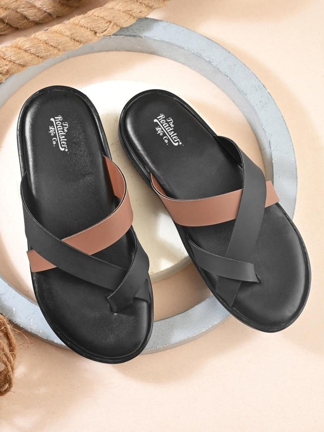 The Roadster Lifestyle Co Men Criss-Cross Slip-On Casual Comfort Sandals - view 1